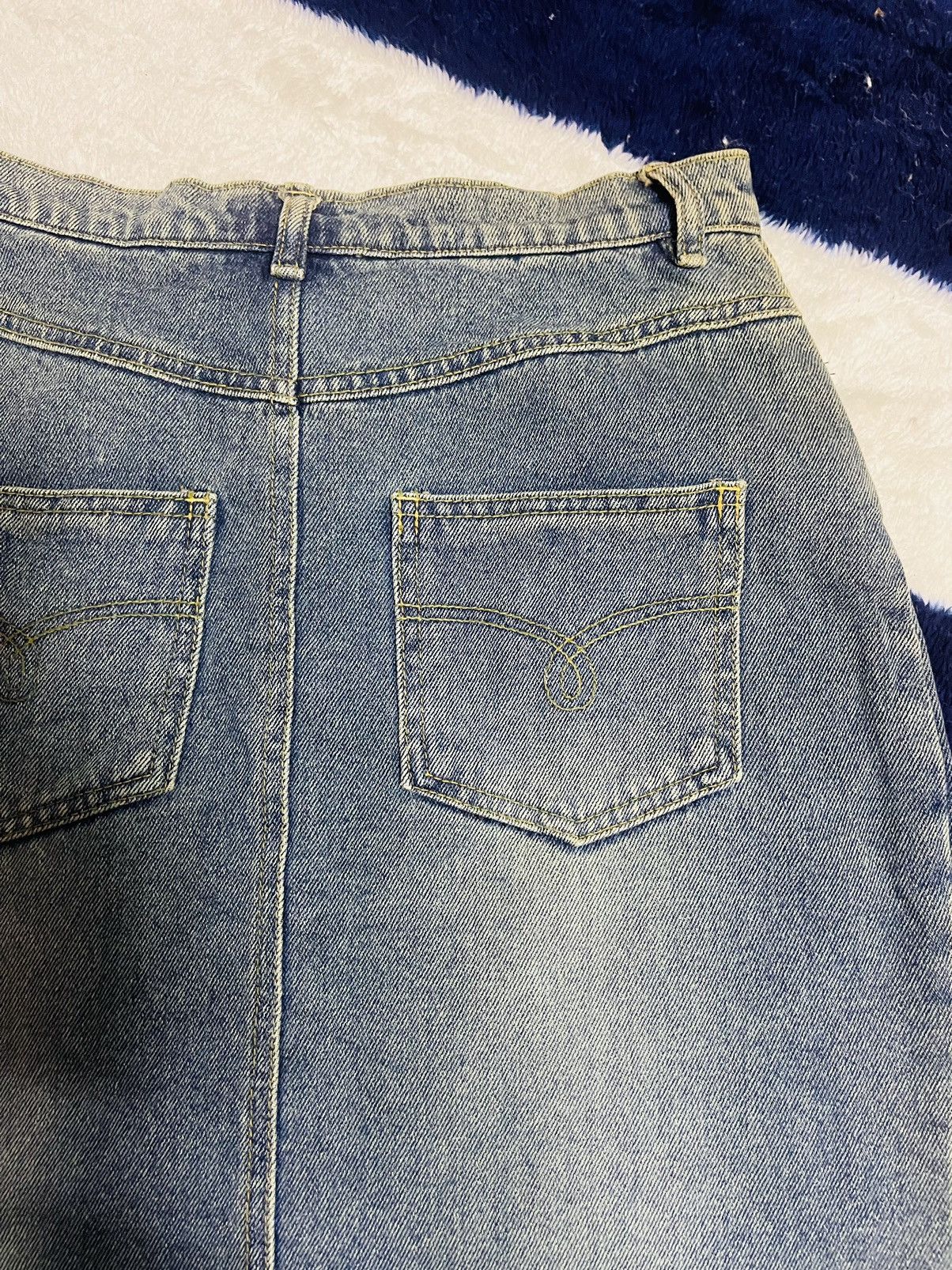 Japanese Brand Rare 🔥 Carenna Nice Denim Skirt (15) Size 26" / US 2 / IT 38 - 3 Thumbnail