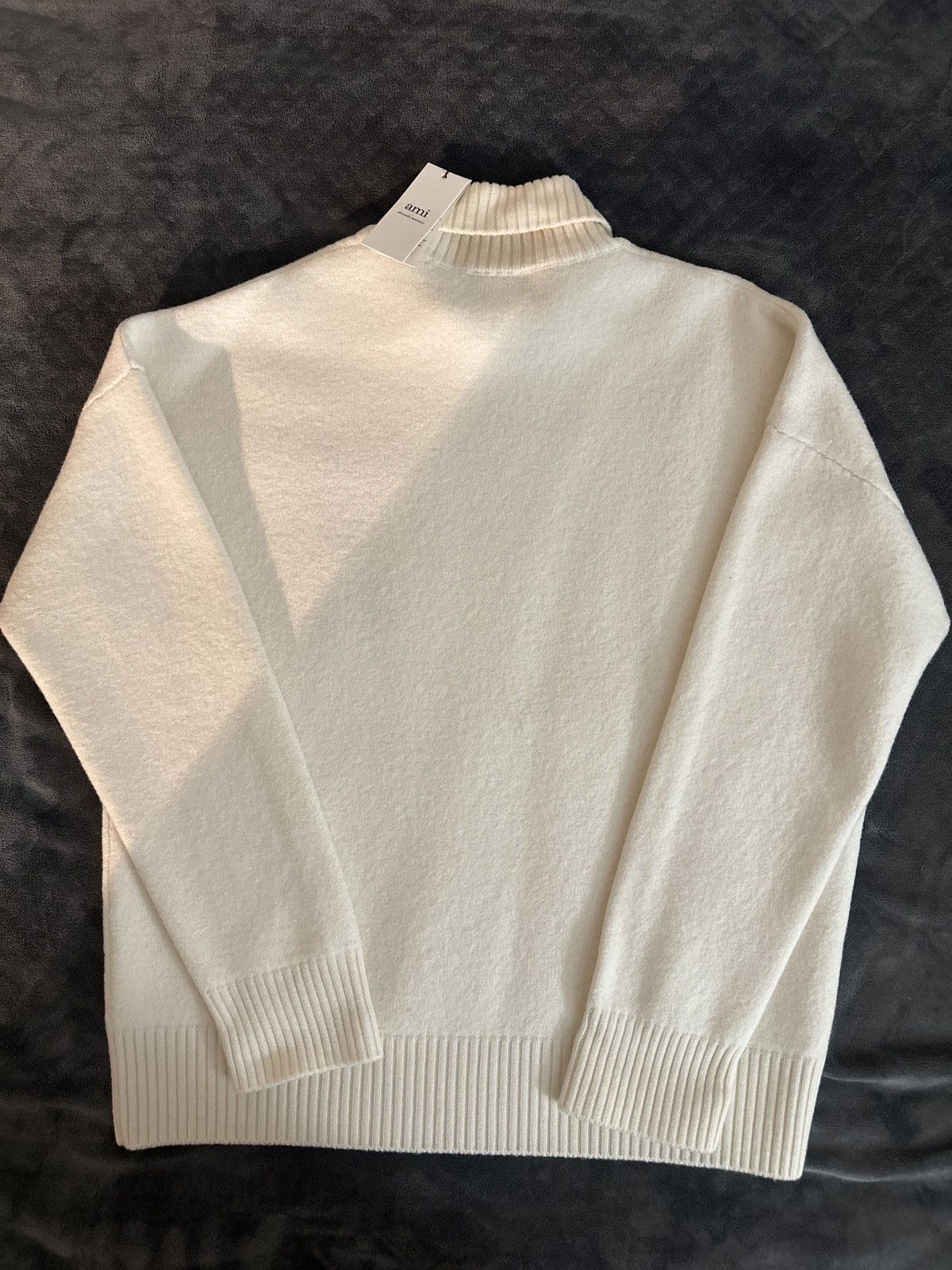 AMI AMI Paris Off-White Turtleneck Sweater Size US L / EU 52-54 / 3 - 2 Thumbnail