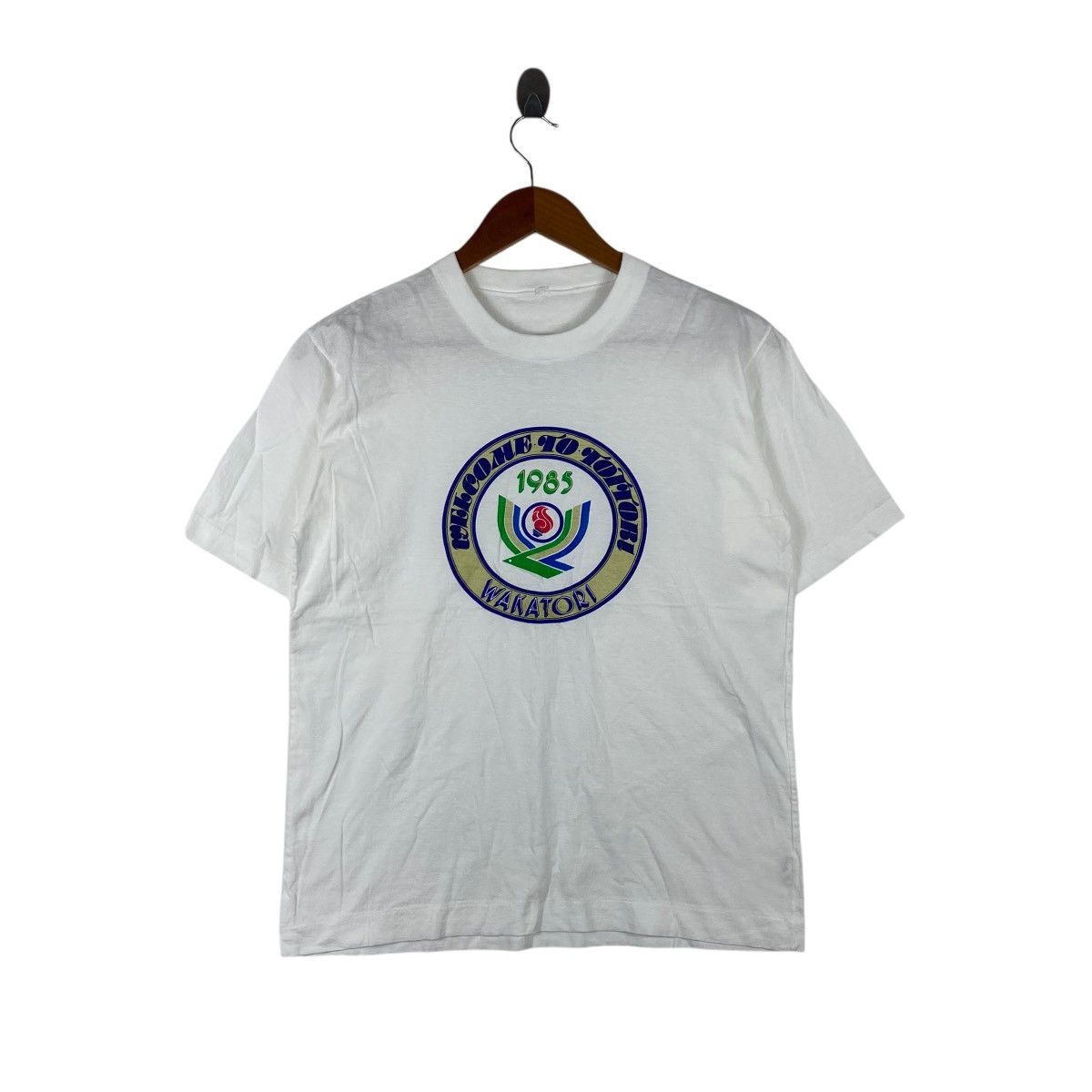 Vintage × Welcome Design Store Vintage 1985 WELCOME TO TOTORRI Sand Dunes Tee Shirt Top Size US S / EU 44-46 / 1 - 1 Thumbnail