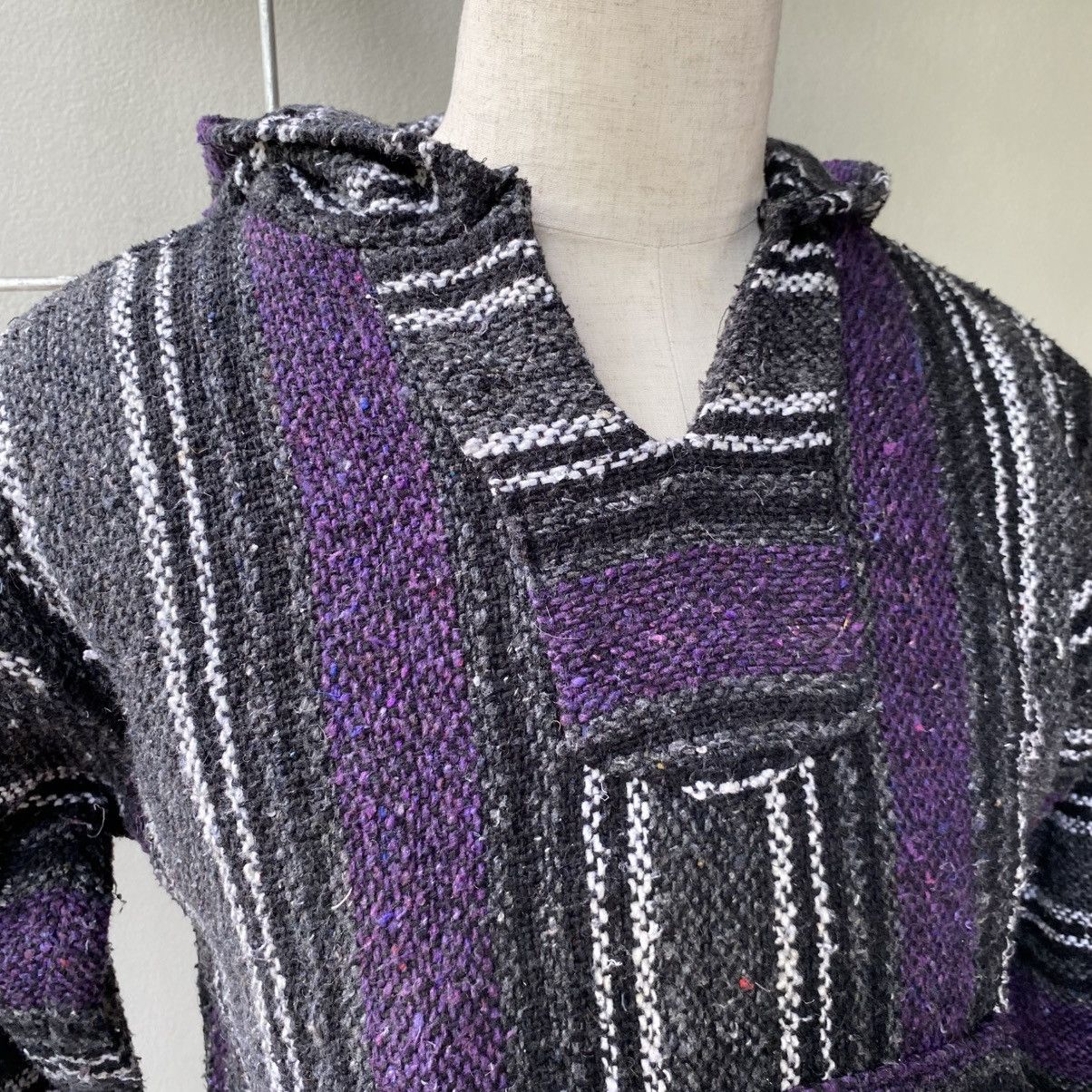 Vintage Black & Purple Striped Baja Hoodie Size US M / EU 48-50 / 2 - 17 Thumbnail