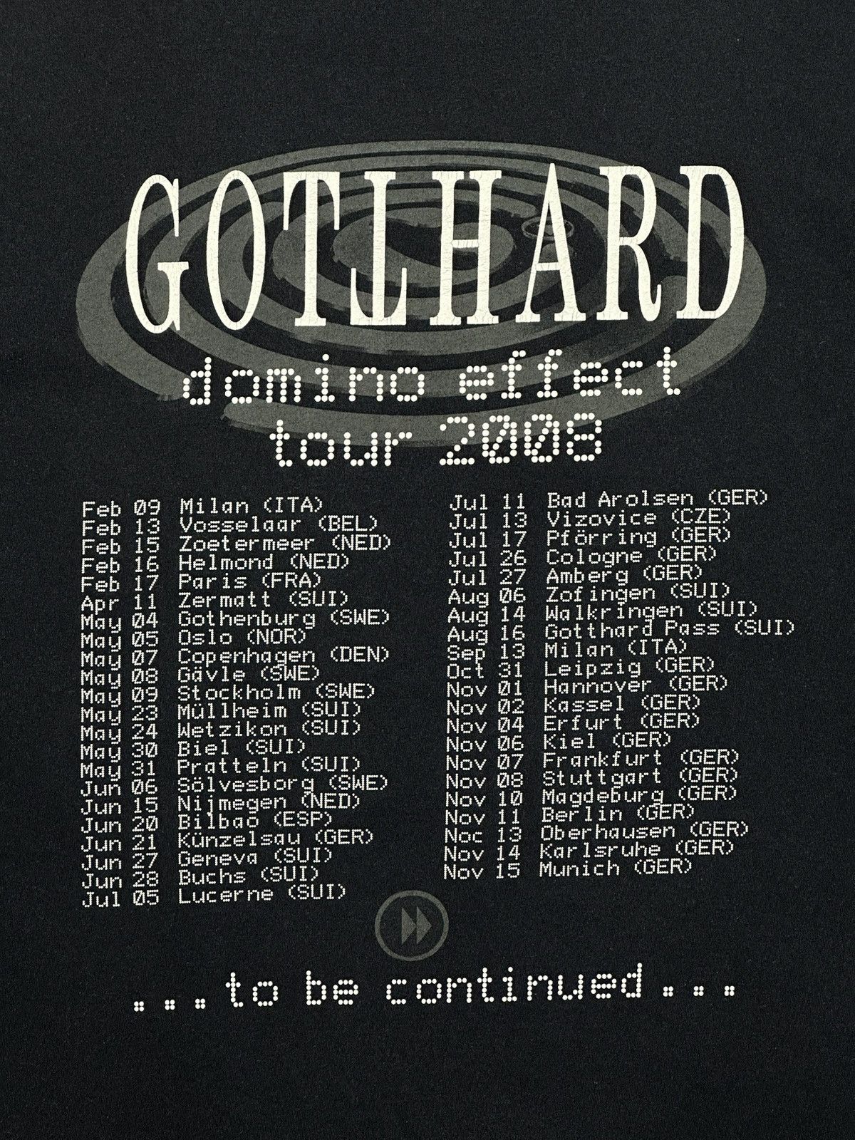 Band Tees Vintage GOTTHARD 2008 Domino Effect Tour Size US L / EU 52-54 / 3 - 10 Thumbnail