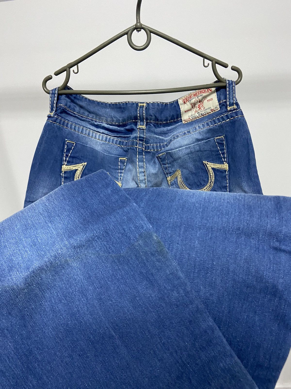 True Religion × Vintage True Religion jeans Pants Selvedge Vintage Y2K Logo Pocket Size US 31 - 13 Thumbnail