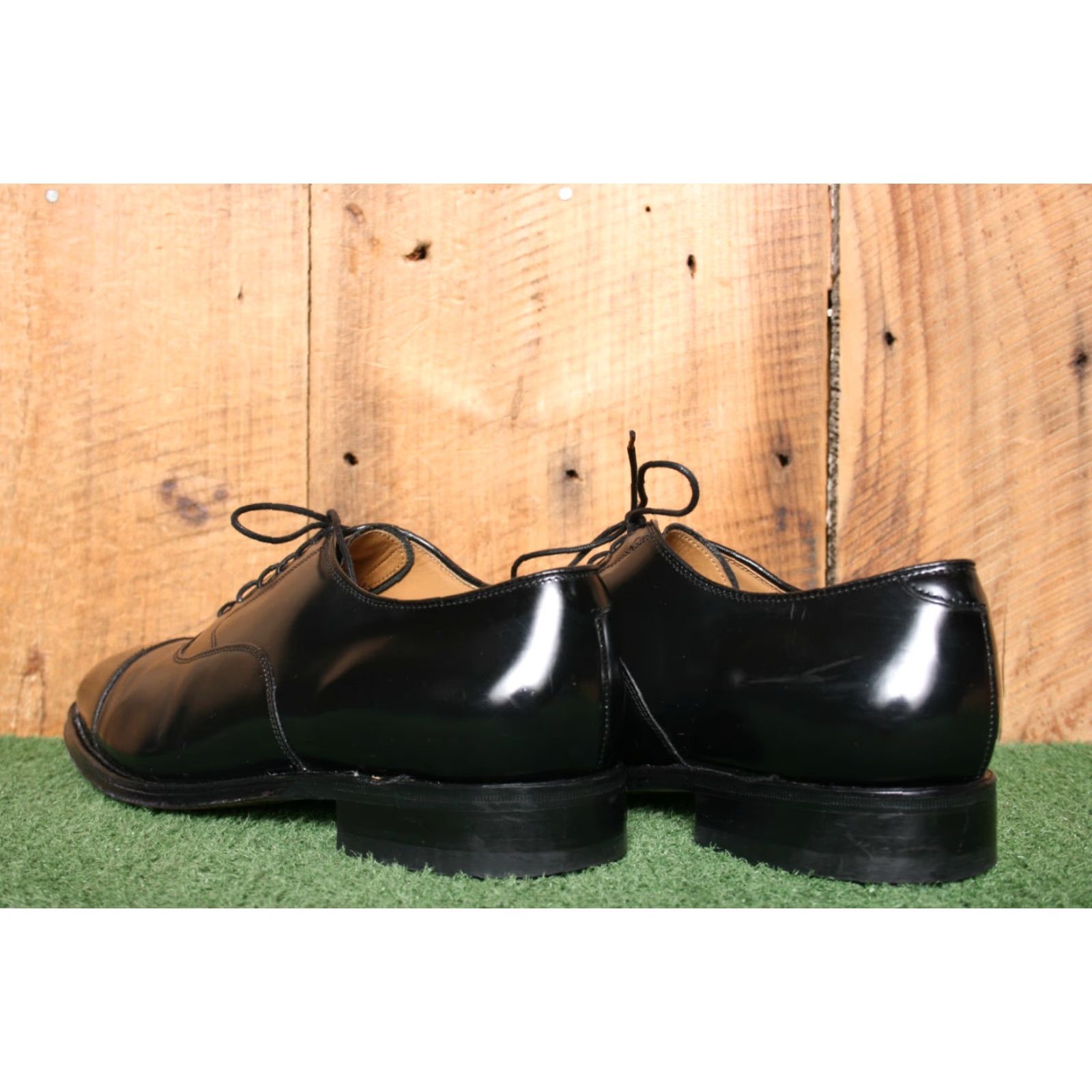 Johnston & Murphy JOHNSTON & MURPHY Optima Black Leather Cap Toe Oxfords Dress Shoes Sz. 8D Mens Size ONE SIZE - 3 Thumbnail