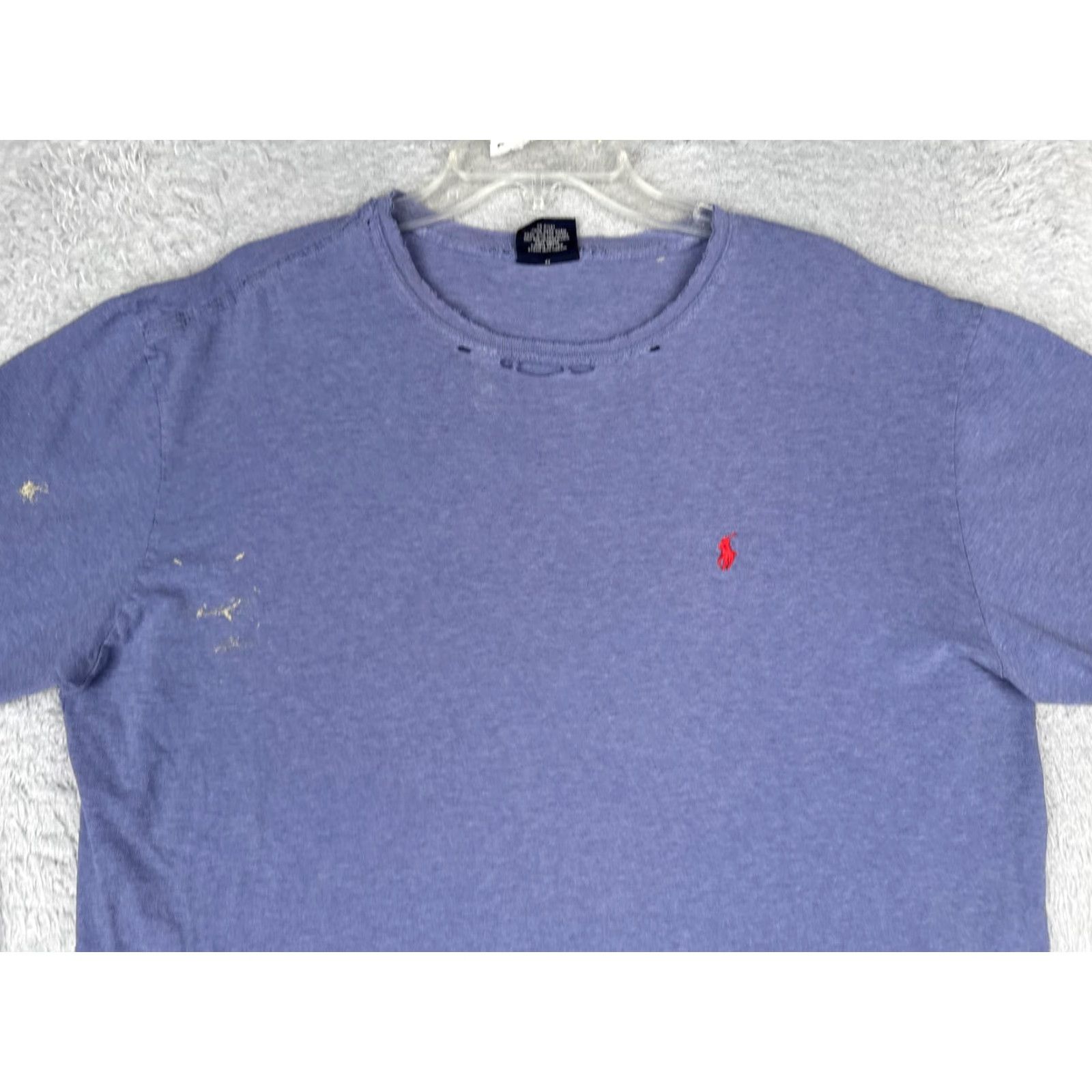 Polo Ralph Lauren Polo Ralph Lauren Shirt Mens 2XL Blue Long Sleeve Cotton Crew Logo Distressed Size US XXL / EU 58 / 5 - 4 Thumbnail