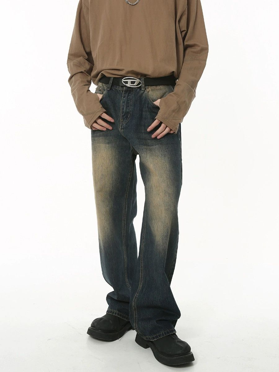 Vintage Vintage distressed American loose wide-leg flared jeans Size US 32 / EU 48 - 2 Thumbnail