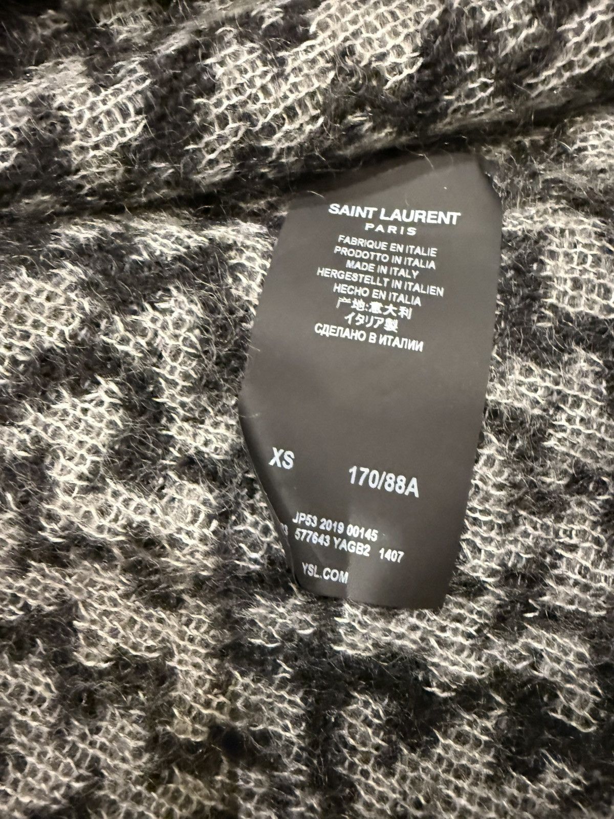 Saint Laurent Paris Saint Laurent Jacquard Comic Cardigan and matching Scarf Size US XS / EU 42 / 0 - 9 Thumbnail