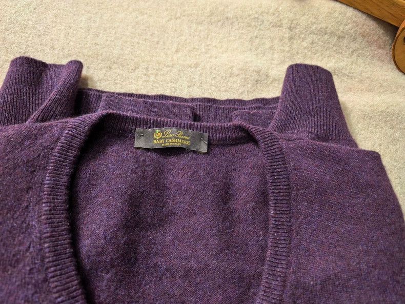 Loro Piana Loro Piana Men's Cashmere V-Neck Sweater- Size US XL / EU 56 / 4 - 4 Thumbnail