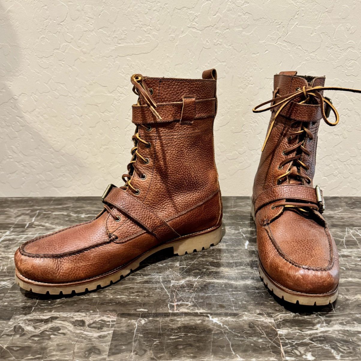 Polo Ralph Lauren Polo Ralph Lauren Radbourne Leather Buckled Combat Boots Size US 14 / EU 47 - 15 Thumbnail