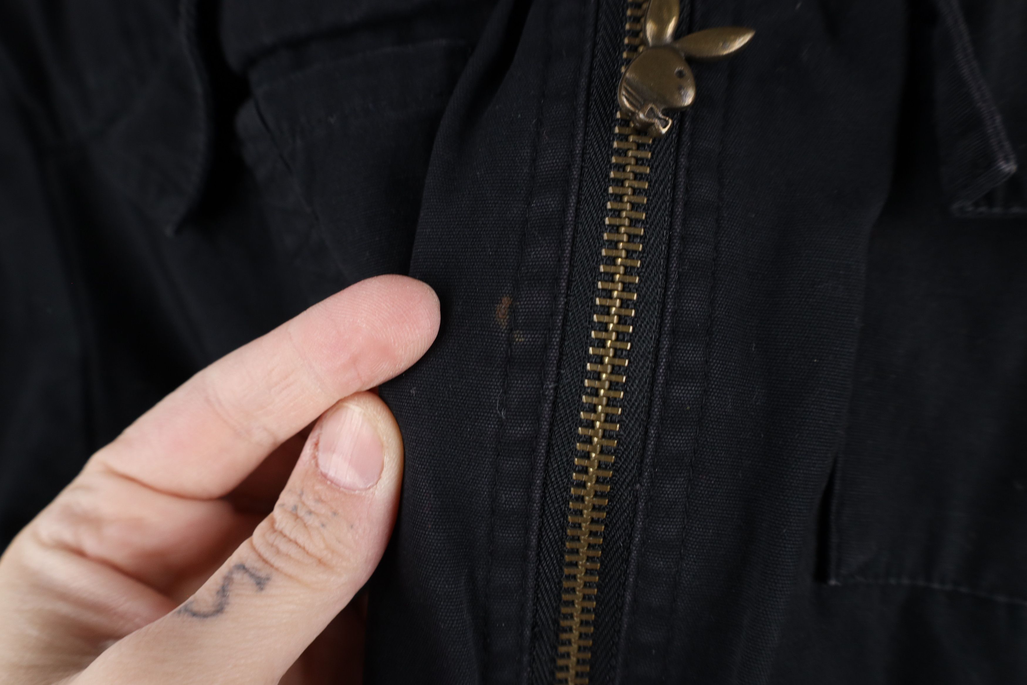 Playboy × Vintage Vintage 90s Y2K Playboy Fit Striped Bunny Full Zip Jacket Size 30 - 7 Thumbnail