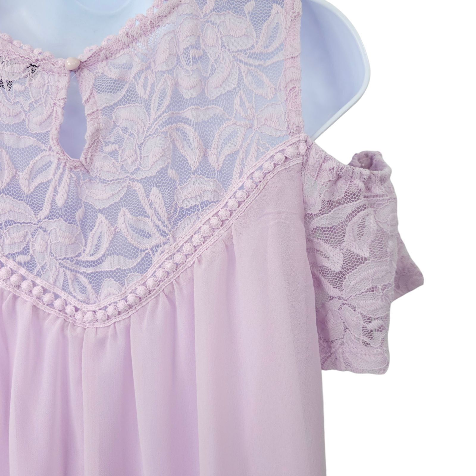 Other As U Wish Shift Dress S Lace Cold Shoulder Cottagecore Roman Size S / US 4 / IT 40 - 14 Thumbnail