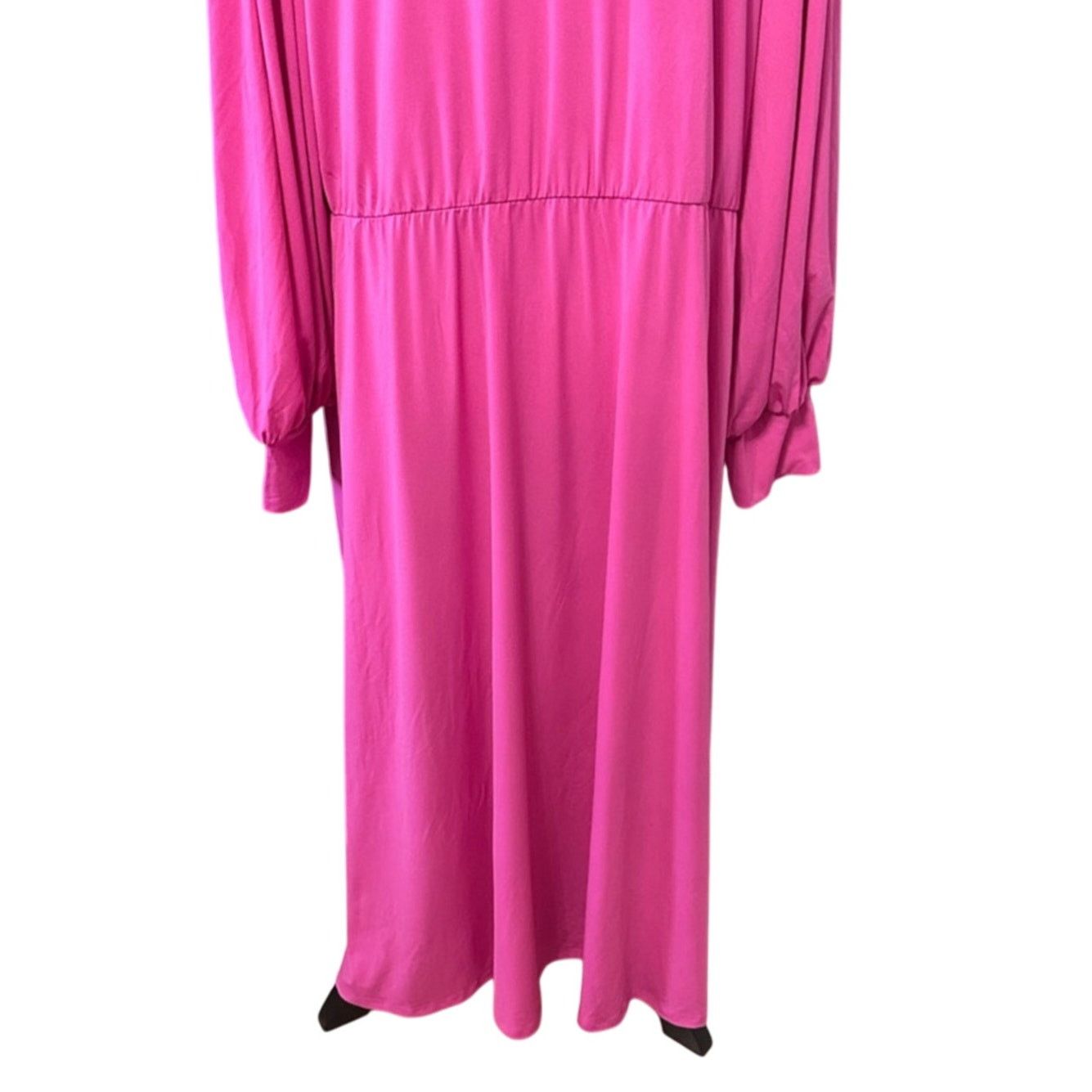 Other Eloquii A-Line Midi Dress V-Neckline Vibrant Pink Women's 22 Size 3XL / US 20-22 - 6 Thumbnail