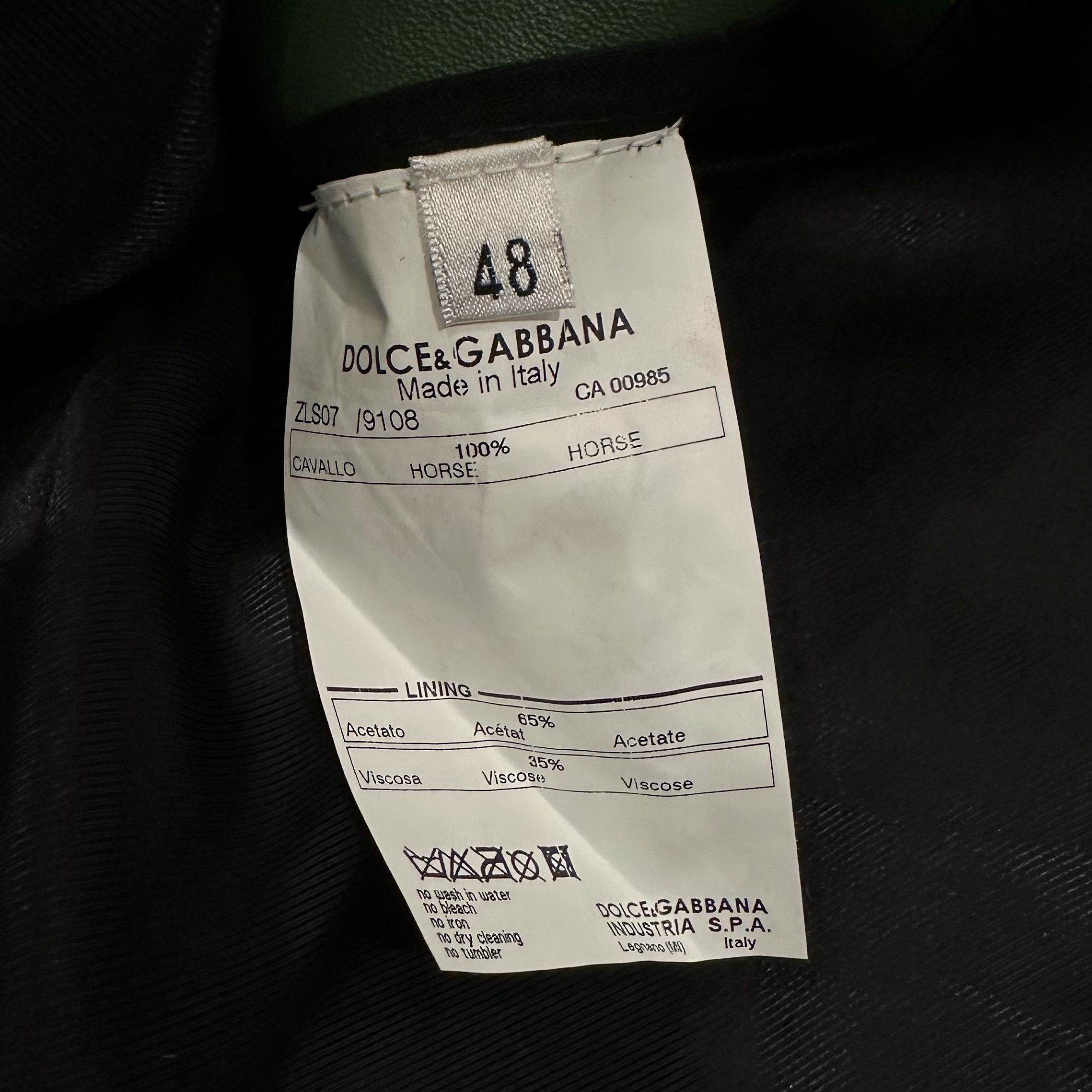 Dolce & Gabbana Dolce & Gabanna Archive Horse Leather Biker Jacket Size US M / EU 48-50 / 2 - 6 Thumbnail