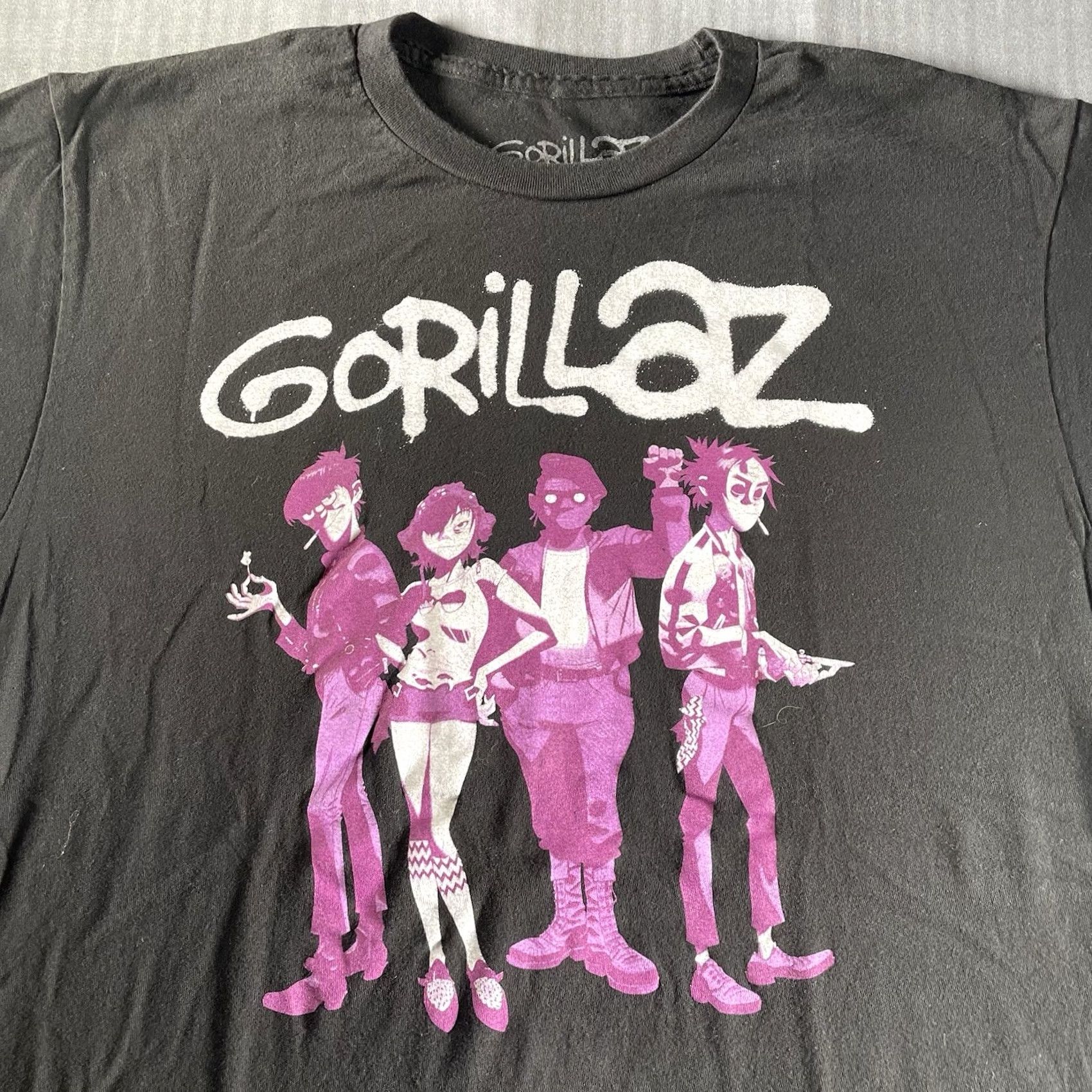 Vintage Gorillaz Shirt Men's XL Black London Rock Damon Albarn Cracker Island Murdoc 2d Size US XL / EU 56 / 4 - 2 Thumbnail