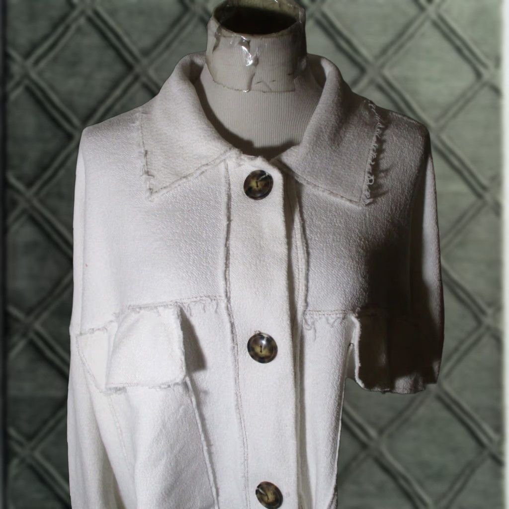 CLOT VINTAGE BUCKET LIST White Terry Cloth Oversized Jacket Women's Size S Size S / US 4 / IT 40 - 1 Thumbnail