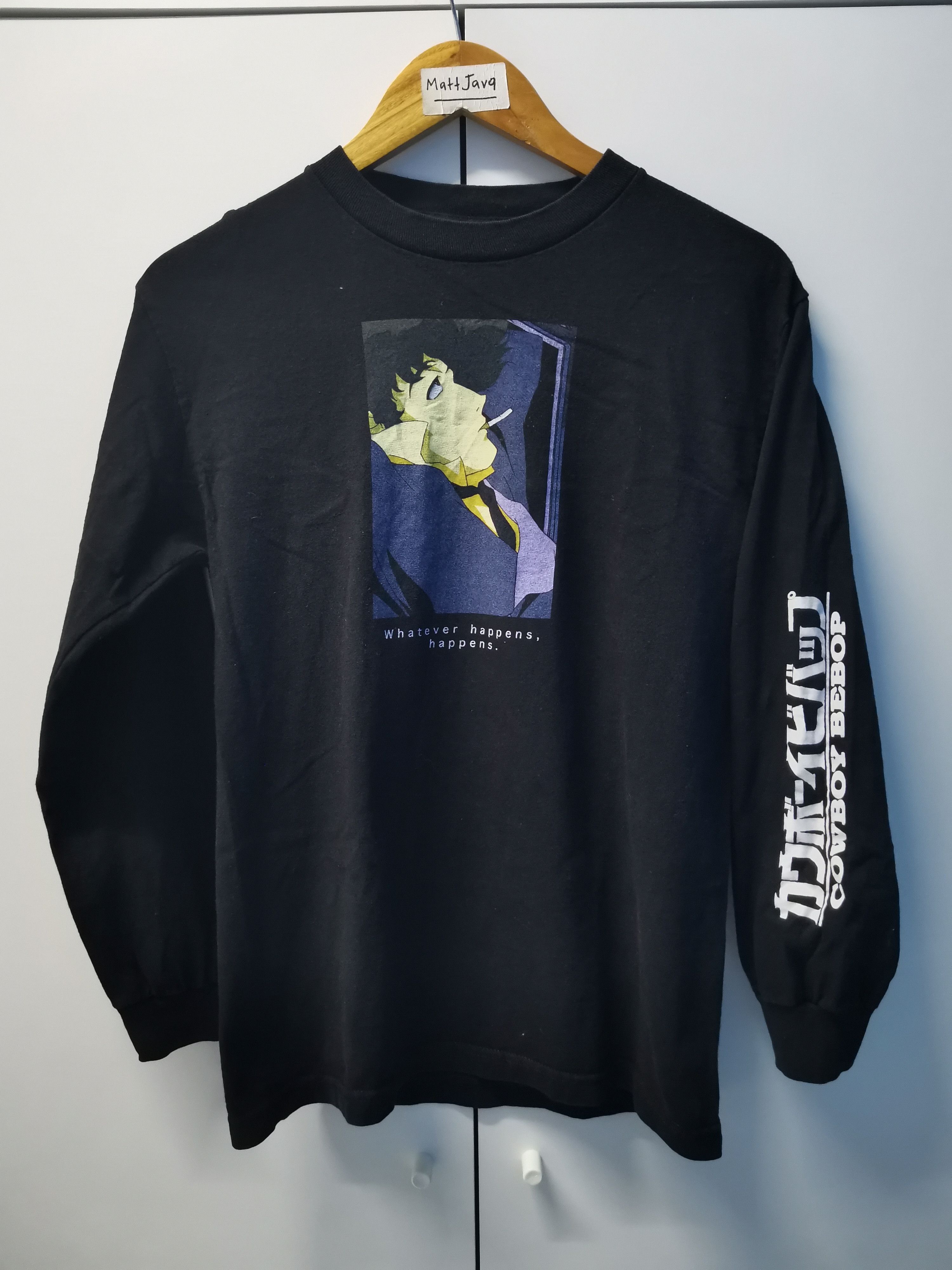 image of Anima x Cartoon Network Cowboy Bebop Japan Anime Manga Akira Bleach Evangelion in Black (Size Small