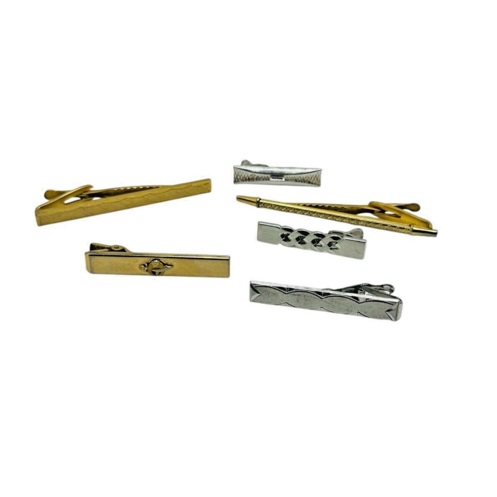 The Unbranded Brand Lot of 6 VNTG Tie Clips Foster, Anson, Hickok Men's Jewelry Size ONE SIZE - 1 Thumbnail