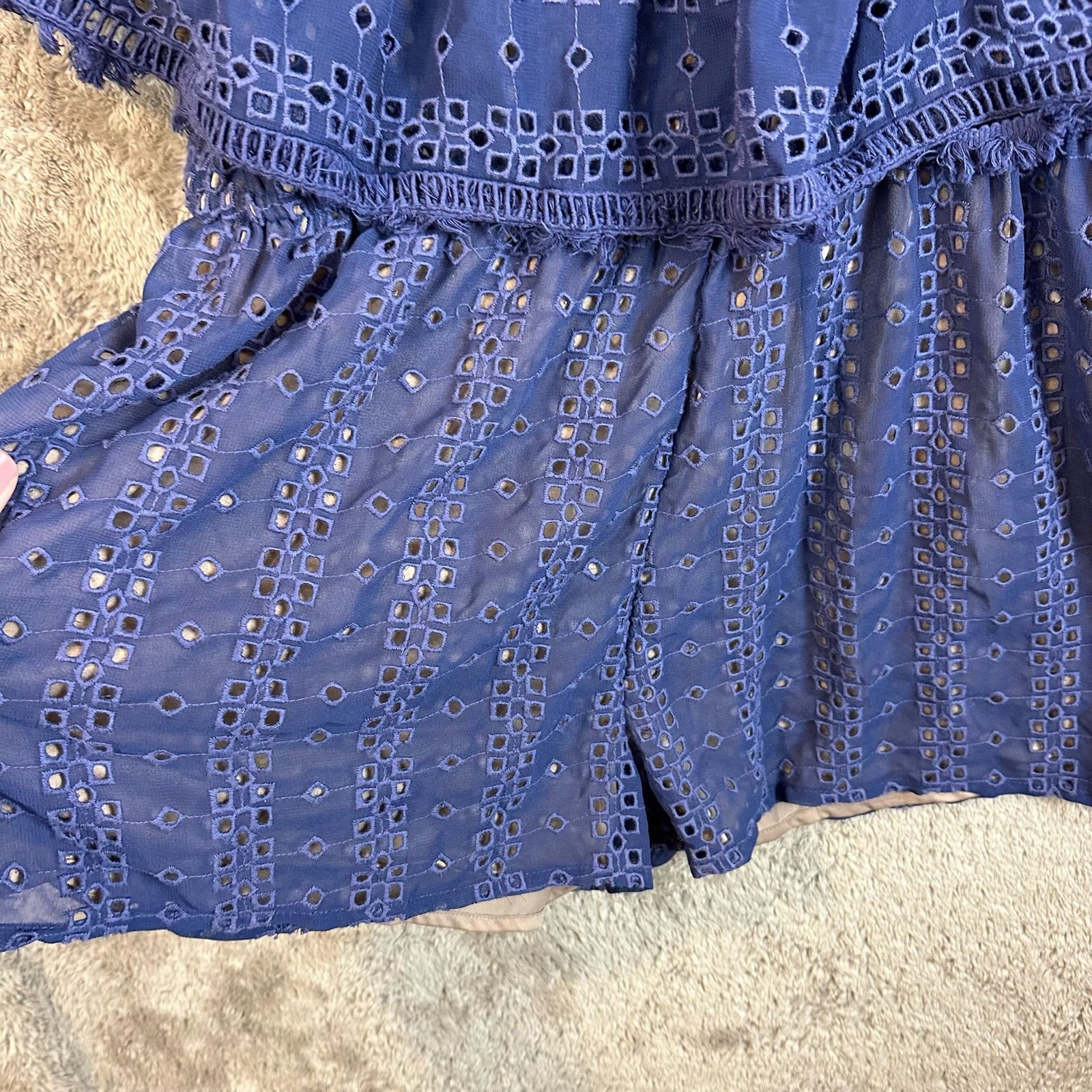 Anthropologie Anthropologie Ranna Gill Tiered Off Shoulder Ruffle Romper L Size L / US 10 / IT 46 - 4 Thumbnail