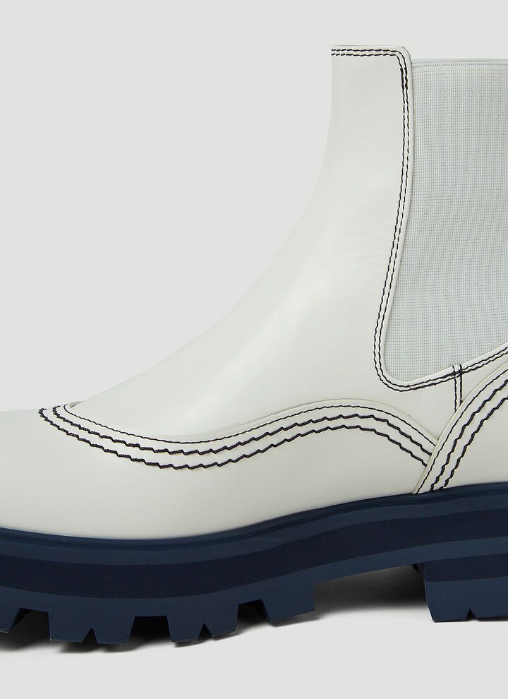 Alexander McQueen o1y0225 Ankle Boots in White Size US 5 / IT 35 - 7 Thumbnail