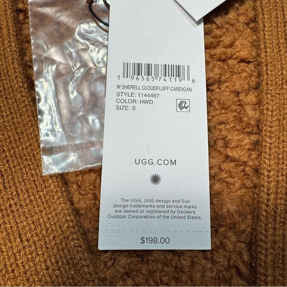 Ugg NWT New $198 UGG Sherell CloudFluff Wool Blend Brown Cardig Size S / US 4 / IT 40 - 8 Thumbnail