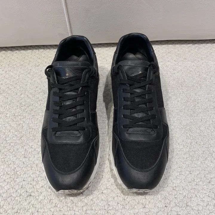 Other Louis Vuitton Run Away Black Leather Sneakers -2508 Size US 10.5 / EU 43-44 - 2 Thumbnail