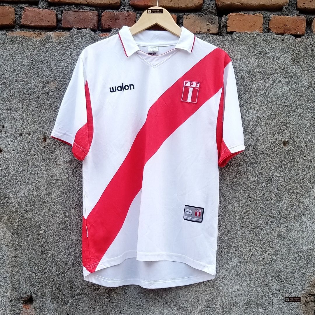 PERU NATIONAL TEAM 1999 HOME FOOTBALL SHIRT JERSEY WALON SIZE M