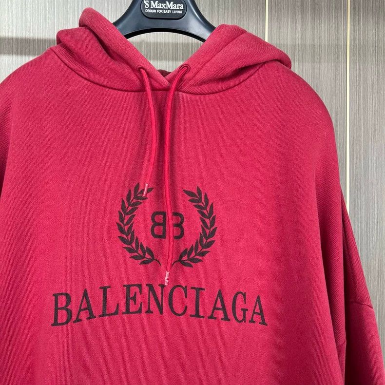 Balenciaga Balenciaga Red Wheat Letter Hoodie Size US S / EU 44-46 / 1 - 5 Thumbnail