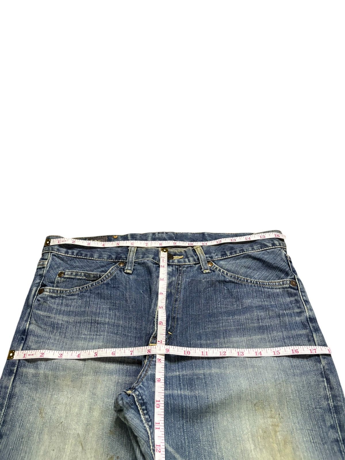 Lee Vintage Lee Rusty Mud Wash Distressed Bootcut Flare Jeans Size US 32 / EU 48 - 12 Thumbnail