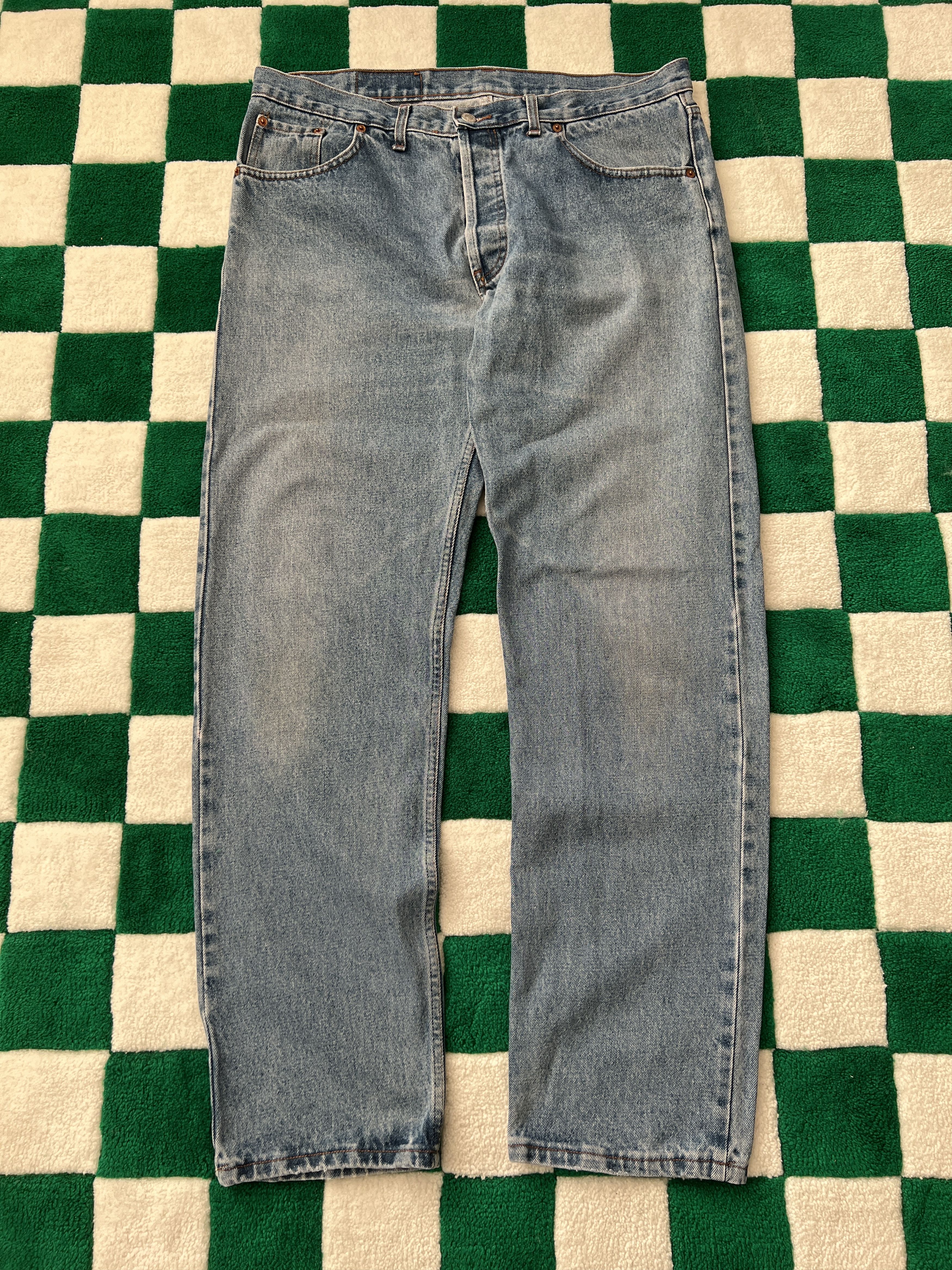 Levi's Vintage 90s Levis 501 Denim Jeans 36x34 Size US 36 / EU 52 - 2 Thumbnail