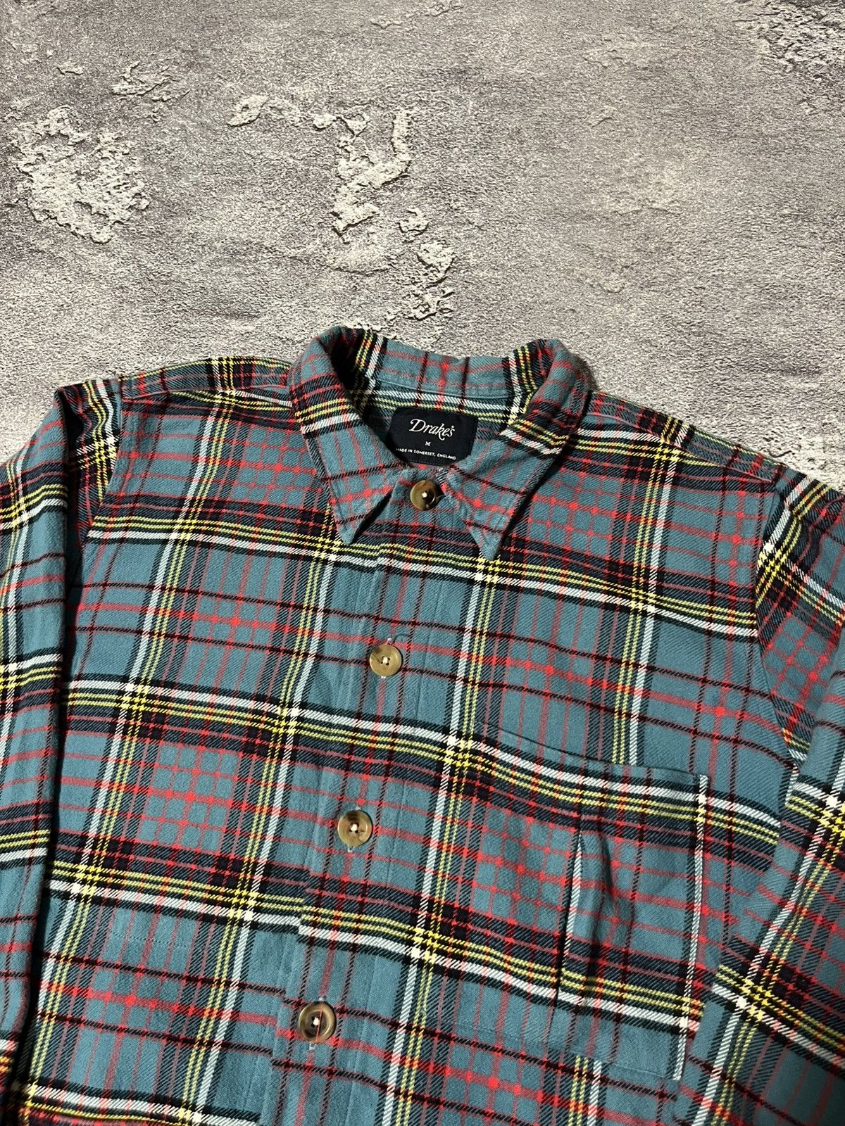 Drake's Drake’s Checked Button Up Shirt With Pocket Size US M / EU 48-50 / 2 - 2 Thumbnail