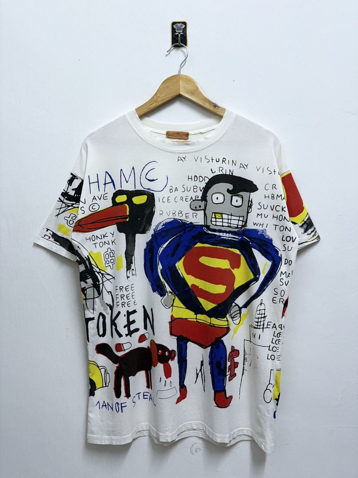 Jean-Michel Basquiat Vintage Bootleg Jean Michel Basquiat - Superman T-Shirt Size US L / EU 52-54 / 3 - 1 Thumbnail