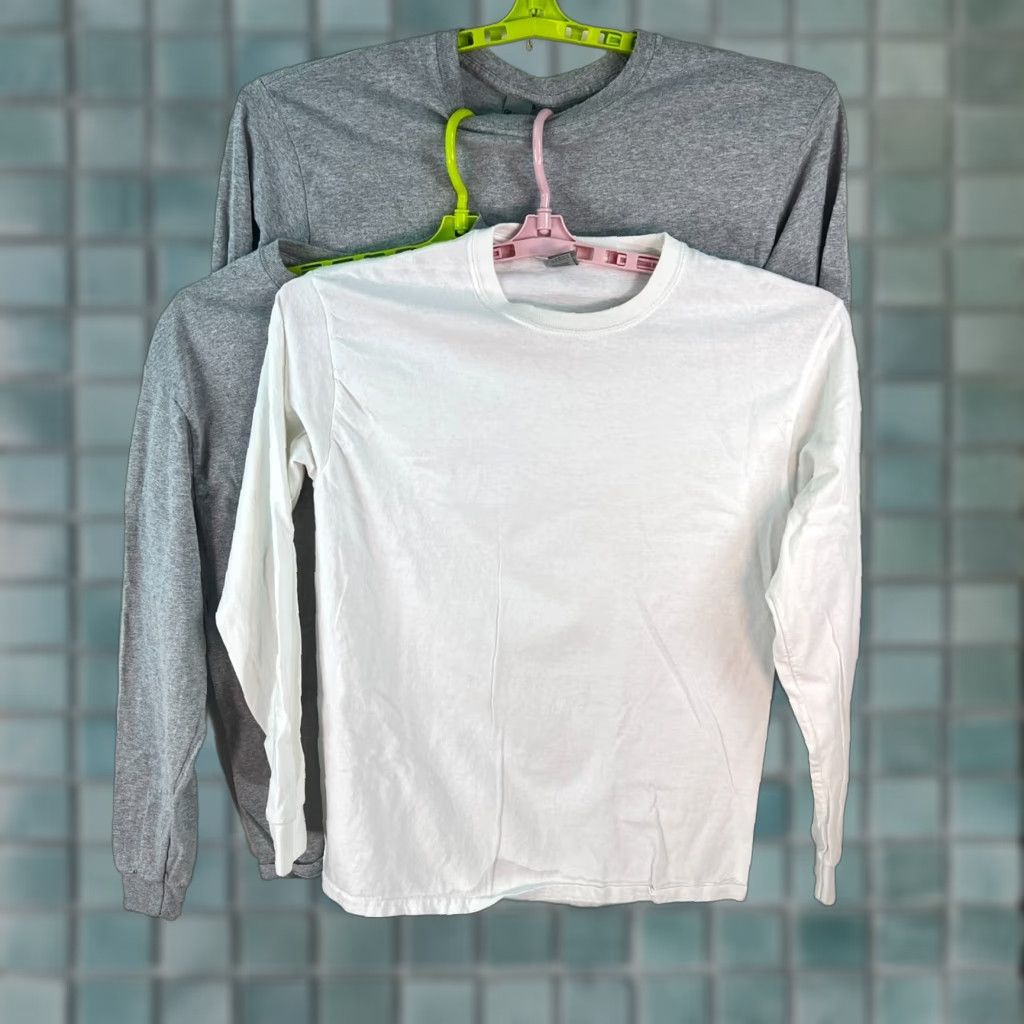 Gildan VINTAGE? No. Pack Of 3 Gildan Mens Crew Neck Long Sleeve Casual Gray White T-Shirts Size M Size US M / EU 48-50 / 2 - 1 Thumbnail