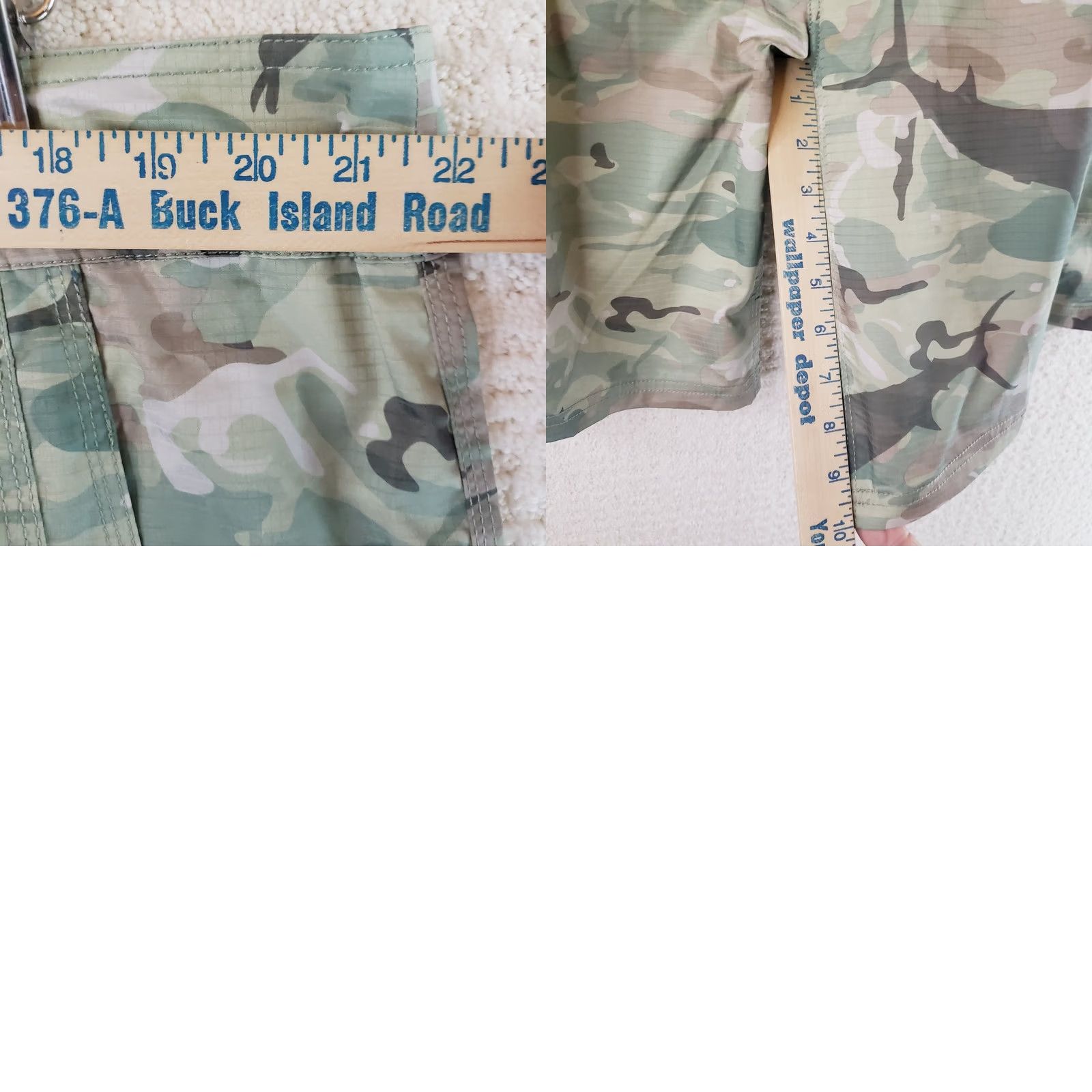 Vintage AFTCO Mens Cargo Shorts Size 42x10 Fish Pattern Camo Performance Stretch Casual Travel Size US 42 / EU 58 - 11 Thumbnail