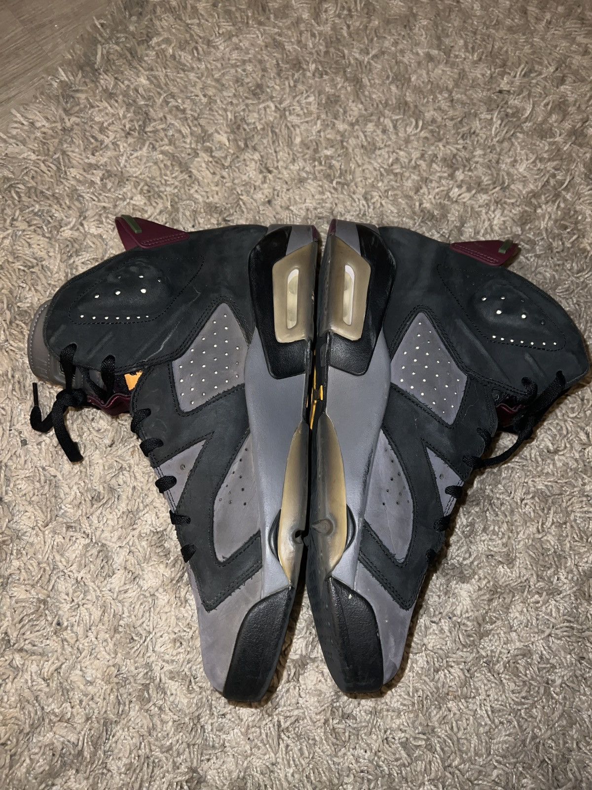 image of Jordan Brand 6 Bordeaux Shoes in Grey, Men's (Size 13)