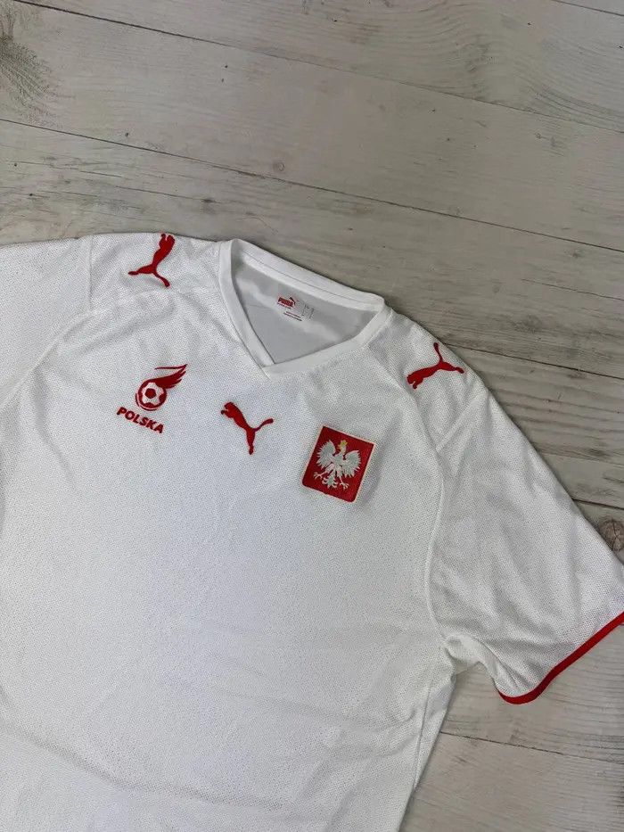 Puma Puma Poland 2008 2009 Home Football Shirt Soccer Jersey Size US XL / EU 56 / 4 - 2 Thumbnail