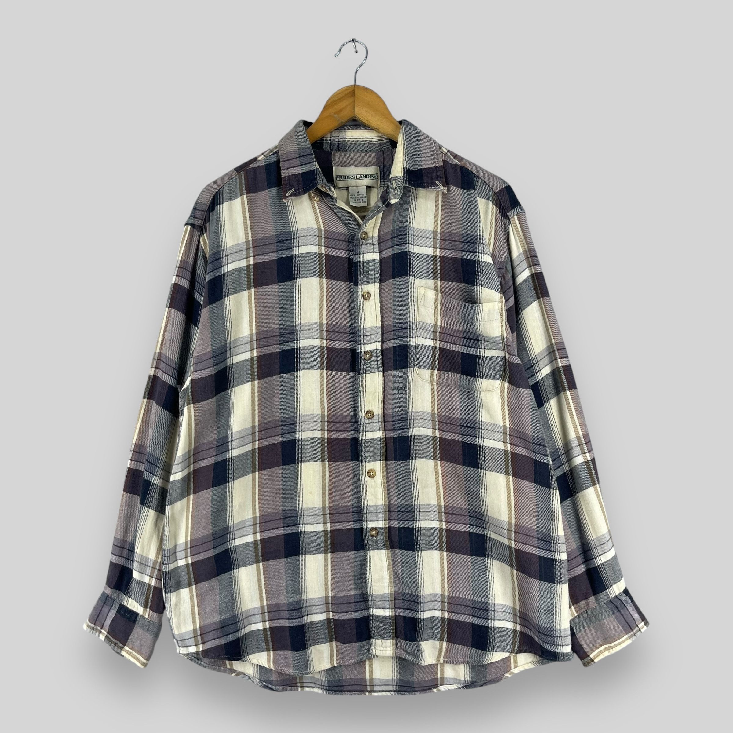 Flannel Vintage Plaid Checkered Tartan Multi Flannel Button Up Size US M / EU 48-50 / 2 - 1 Thumbnail