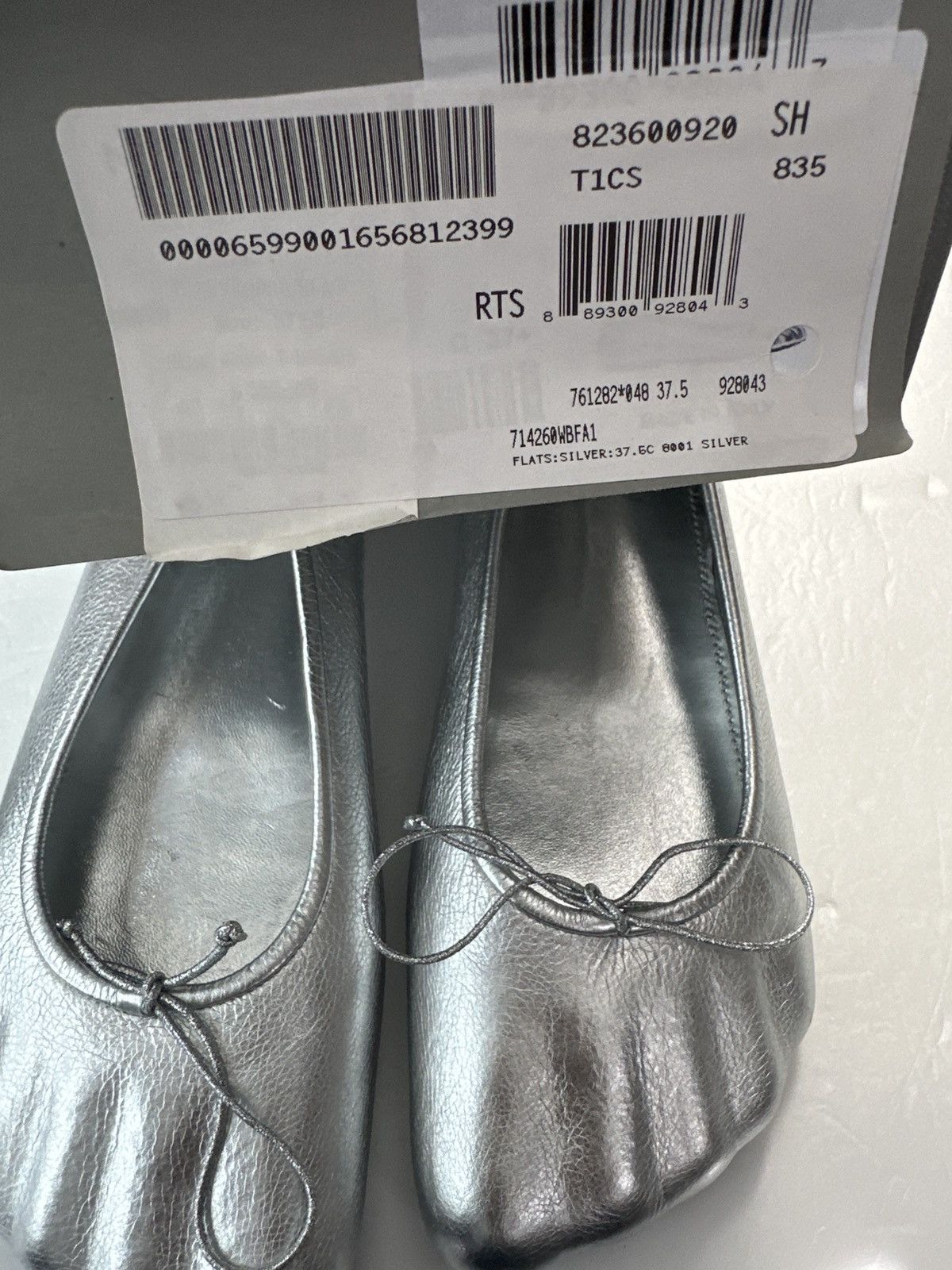 Balenciaga Balenciaga Fetish Metallic Ballerina Flat Size US 7.5 / IT 37.5 - 11 Thumbnail