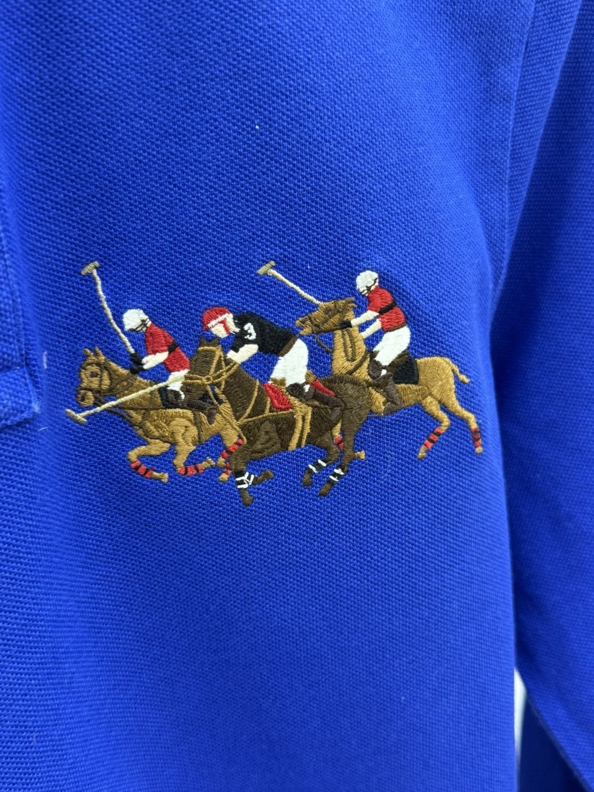 Polo Ralph Lauren Vintage Polo Ralph Lauren Long Sleeve Equestrian Polo Shirt Size US M / EU 48-50 / 2 - 2 Thumbnail