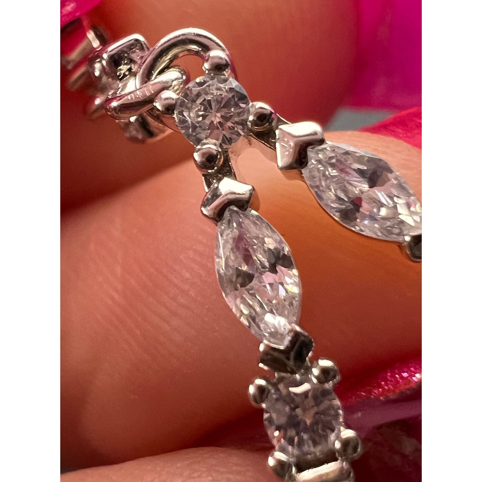 Other Open teardrop CZ sterling silver dangle earrings Size ONE SIZE - 11 Thumbnail