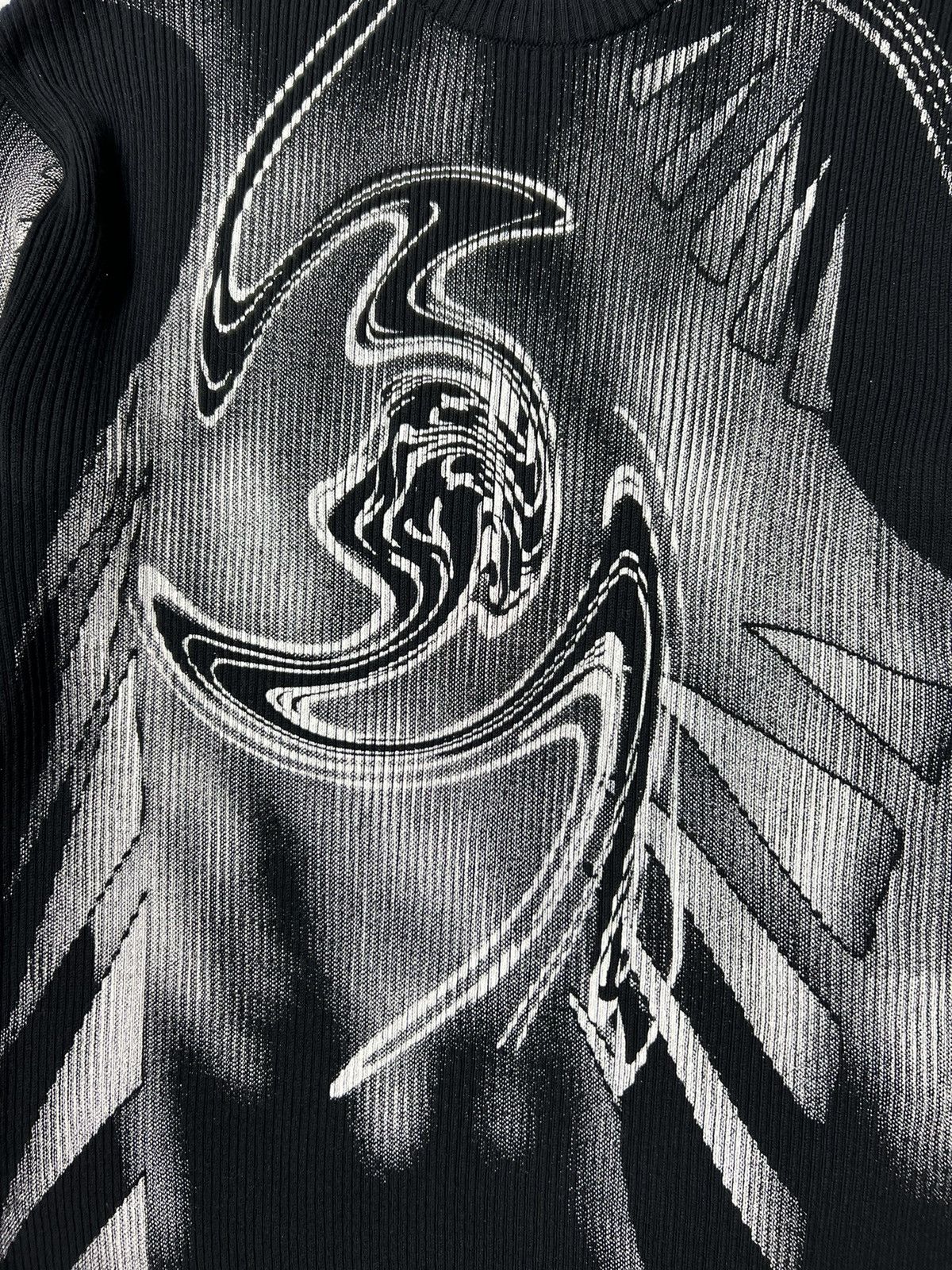 If Six Was Nine Crazy Vintage Avant-Garde Tribal Knit Ribed Sweater Diesel Size US XXL / EU 58 / 5 - 5 Thumbnail
