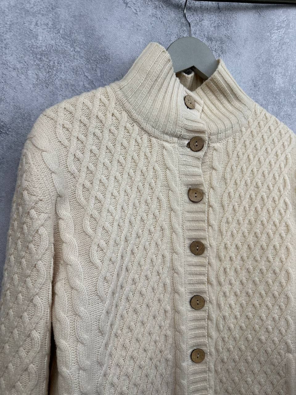 Carraig Donn Carraig Donn Aran Wool Lined Cardig Made in Ireland Cream S Size S / US 4 / IT 40 - 3 Thumbnail