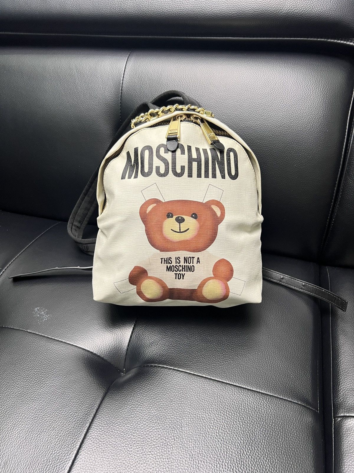 Moschino Moschino Teddy Bear Logo Backpack Size ONE SIZE - 1 Thumbnail