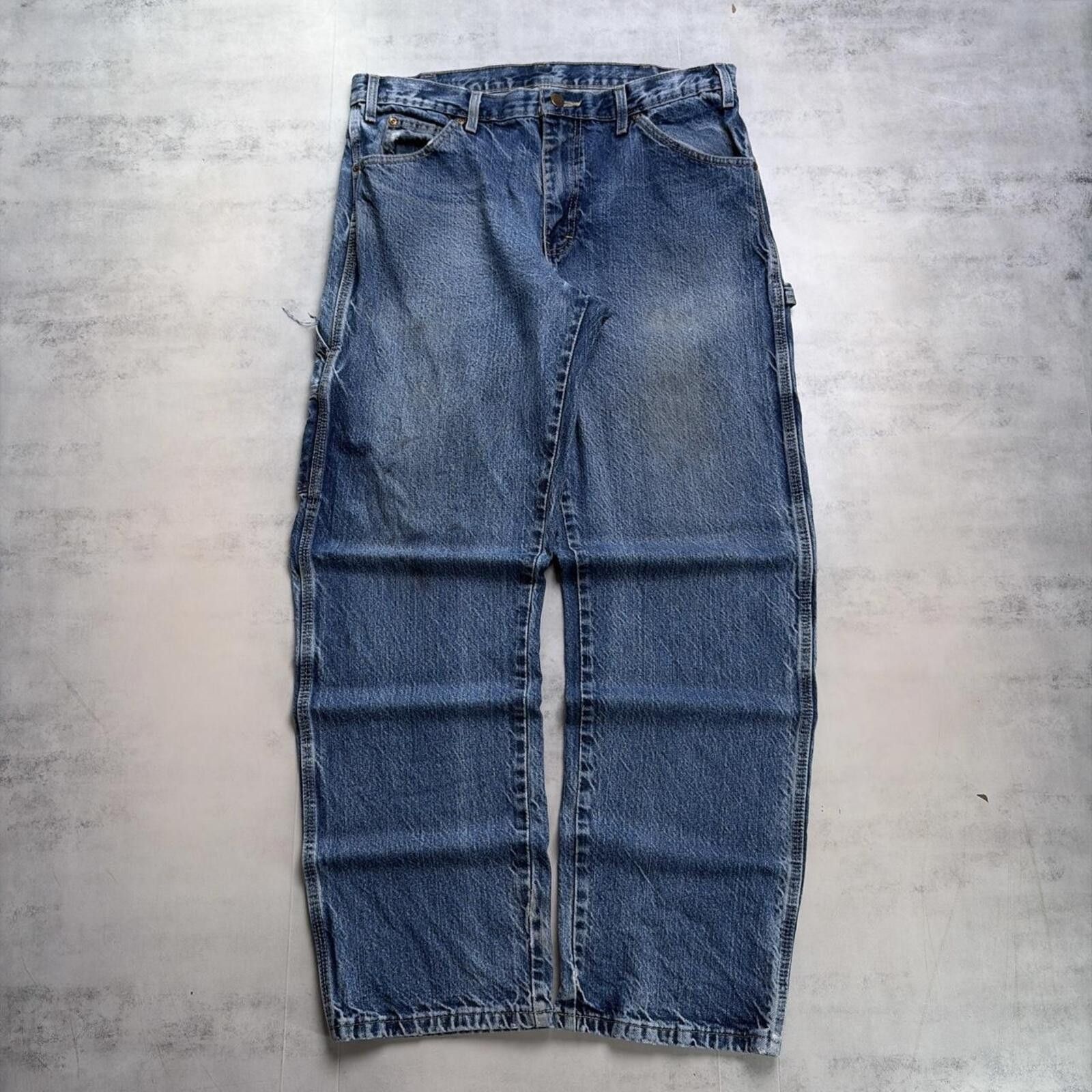 Dickies Vintage Dickies Grunge Baggy Faded Carpenter Denim Jeans Size US 34 / EU 50 - 2 Thumbnail