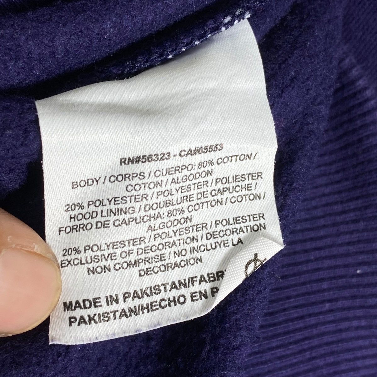Nike × Vintage Vintage Nike Hoodie Sweatshirt Full Zip Purple Size XL Size US XL / EU 56 / 4 - 7 Thumbnail