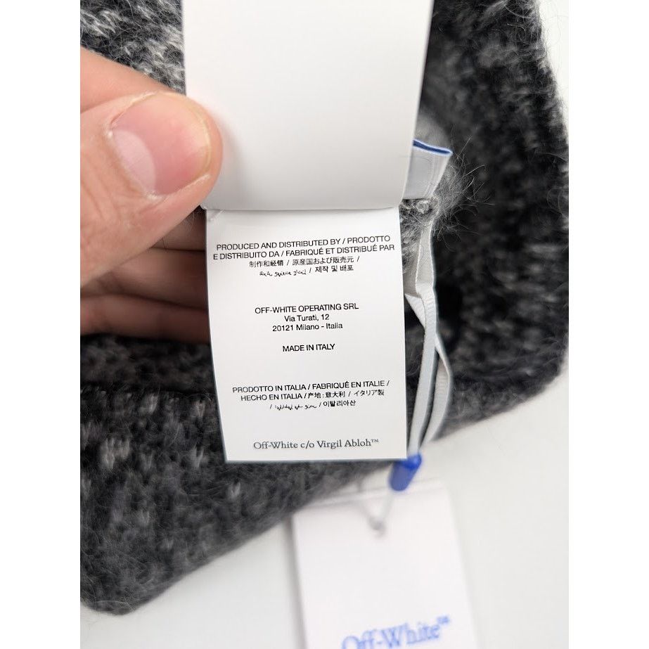 Off-White o1rshd1 Size:OS / Arrow Fuzzy Mohair Knit Beanie Hat / Cap Size ONE SIZE - 11 Thumbnail