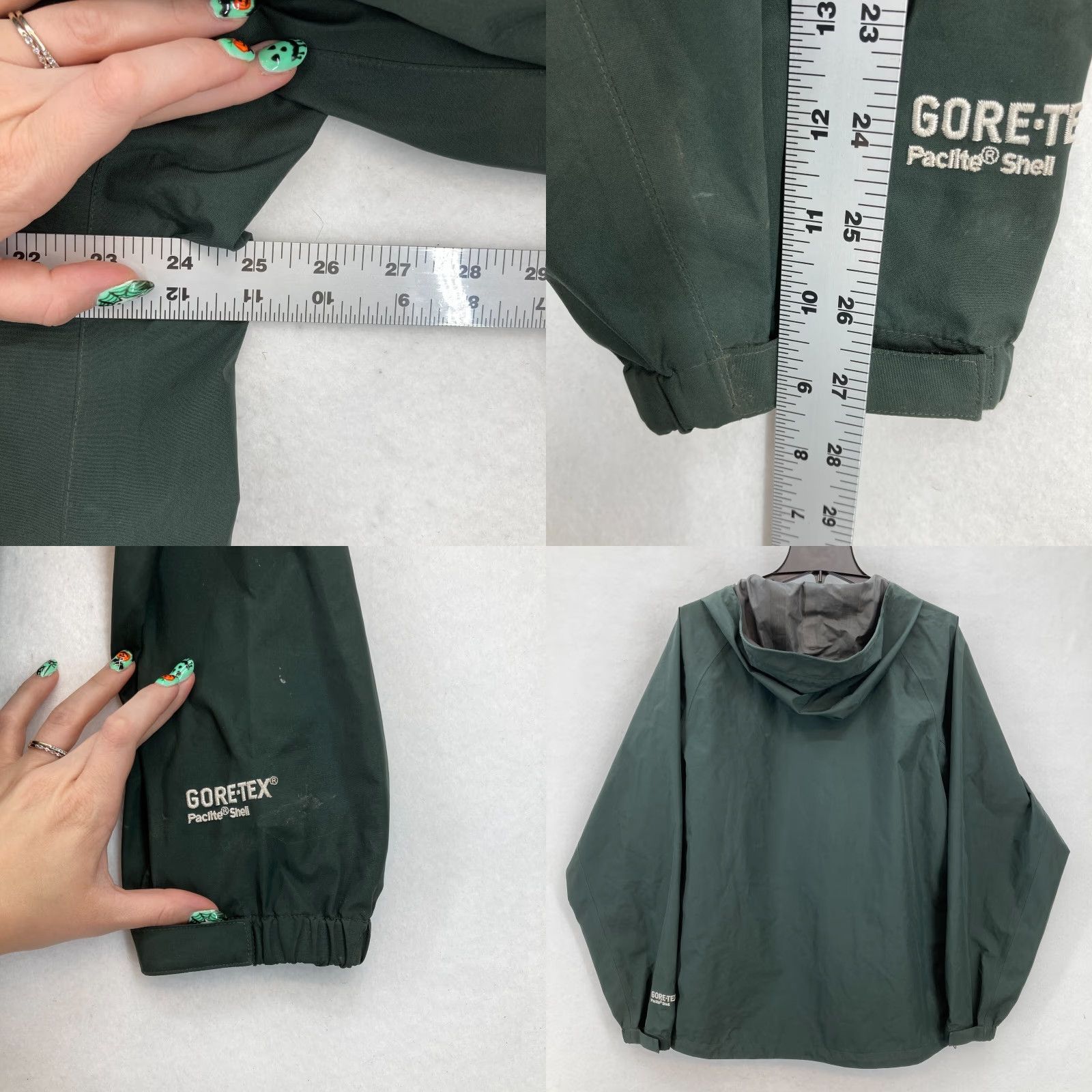 Bass Pro Shops VINTAGE Bass Pro Shops Gore Tex Jacket Mens Medium Green Water Resistant Full Zip Hooded Jacket Size US M / EU 48-50 / 2 - 10 Thumbnail