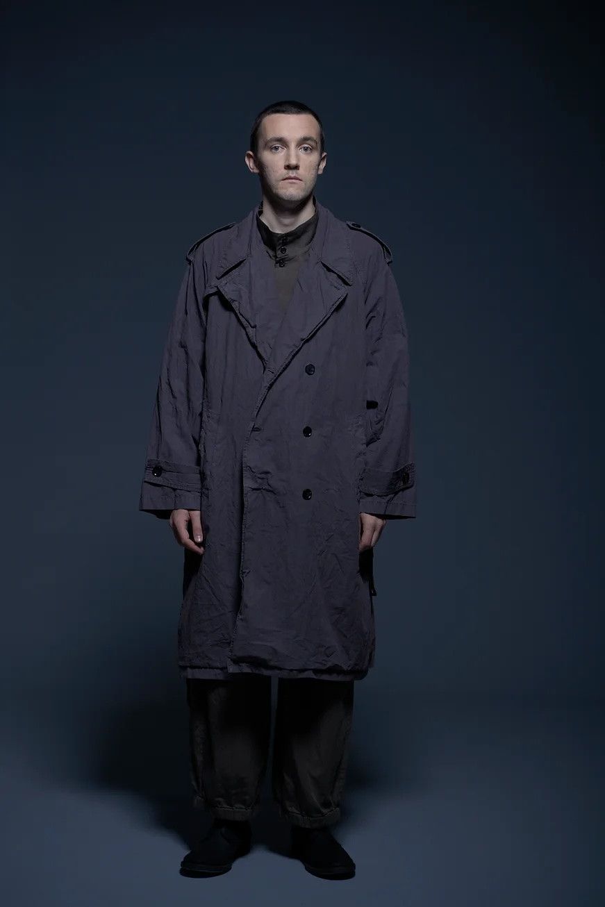 Yoko Sakamoto Overdyed Trench Coat Cotton 20SS Blue Grey
