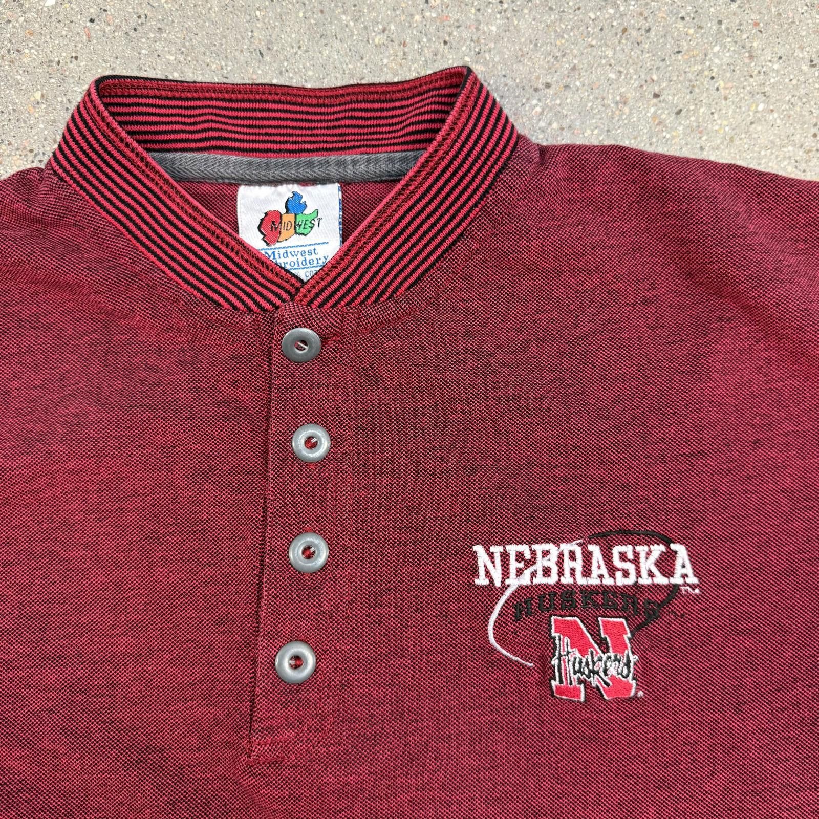 Designer Nebraska Cornhuskers Shirt Mens L NCAA Midwest Tag Vtg 90s Size ONE SIZE - 2 Thumbnail