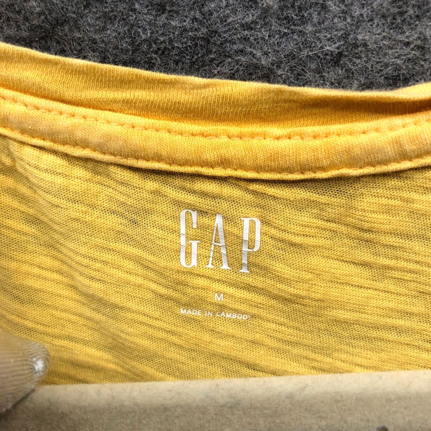 Gap Gap Slub Knit Scoop Neck Tank Top Womens Medium Yellow Cotton Lightweight Sleeveless Tank Top Size M / US 6-8 / IT 42-44 - 5 Thumbnail