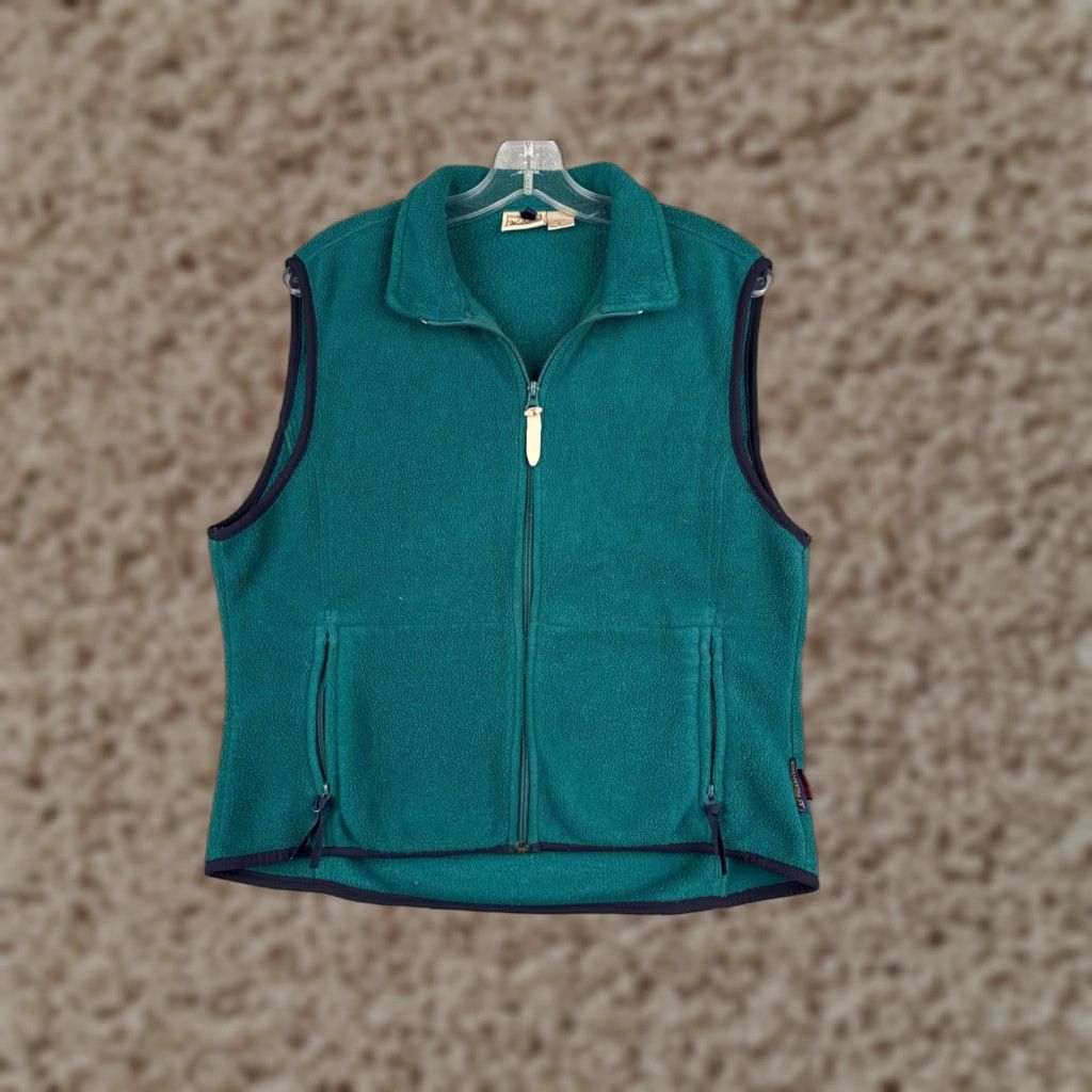 Vintage VINTAGE Woolrich Vest Women Medium Teal Full Zip Long Sleeve Polyester Fleece Size M / US 6-8 / IT 42-44 - 1 Thumbnail