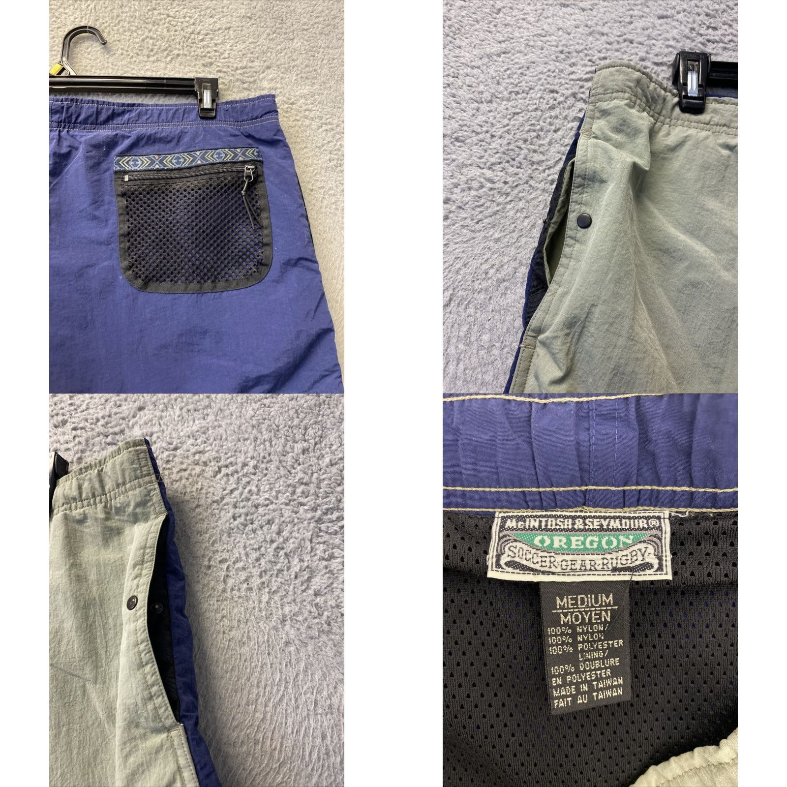 Olive VINTAGE Oregon Shorts Mens M Olive Green Casual Surf Baggies Lined Pockets 80s 90s Size US 31 - 8 Thumbnail